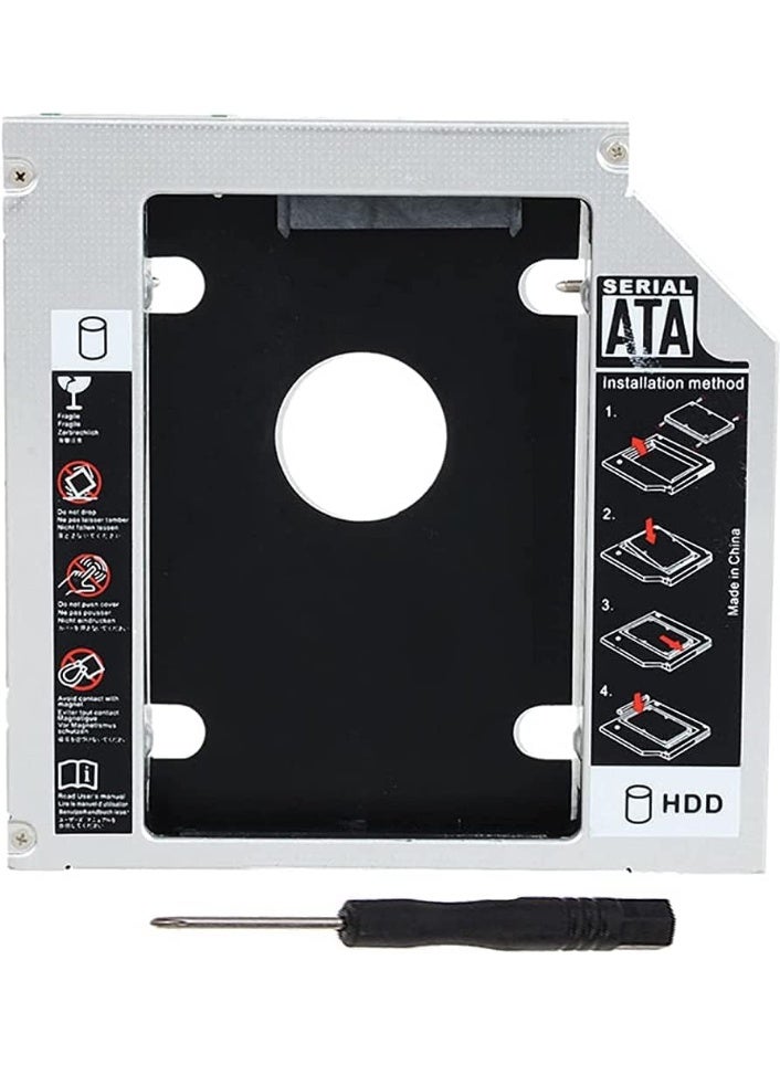 9.5mm SATA Hard Drive Caddy – Compatible with HDD and SSD, Fits CD/DVD-ROM Bay  - Image 3