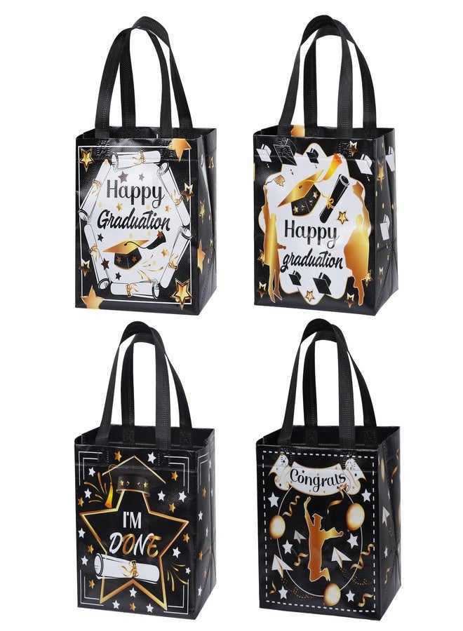 Sucrain 4 PCS Graduation Gift Bags 2026 Reusable Non Woven with Handles Goodie Bags for Graduation Theme Party Supplies - Image 1