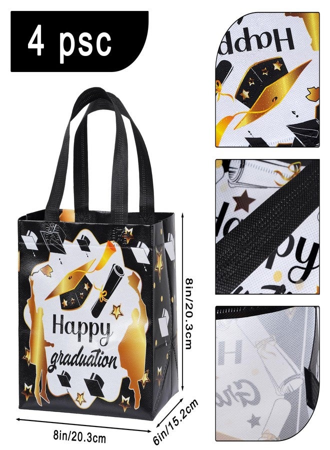 Sucrain 4 PCS Graduation Gift Bags 2026 Reusable Non Woven with Handles Goodie Bags for Graduation Theme Party Supplies - Image 4