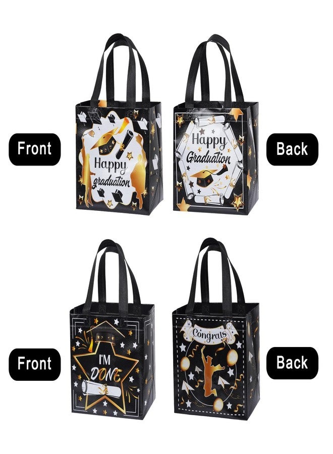 Sucrain 4 PCS Graduation Gift Bags 2026 Reusable Non Woven with Handles Goodie Bags for Graduation Theme Party Supplies - Image 5