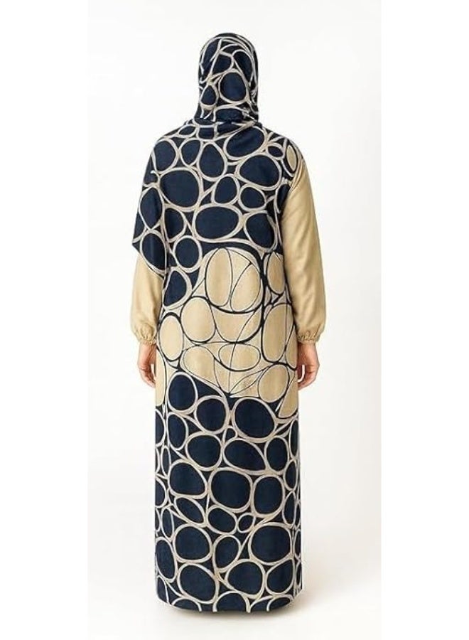 إسدال زبده اسود انيق يفيض ورُقيًّا عباءة صلاه تصميم محتشم واسع يمنحك راحة في الحركة واناقة في الظهور قطعة عملية تناسب البيت والصلاة والخروج بخطوات واثقة وفخامة  كود 300018 - Image 2