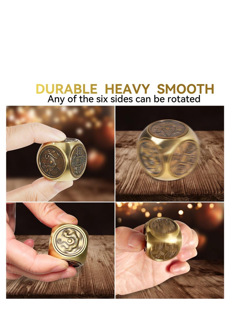 Generic - Handheld Metal Fidget Toy for Adults, Stress and Anxiety Relief Fidget Toy，Anti-Anxiety Finger Sensory Toys,Fidget Toy for Adult ADHD Autism-Hexahedral Spinning（Small） - Image 1