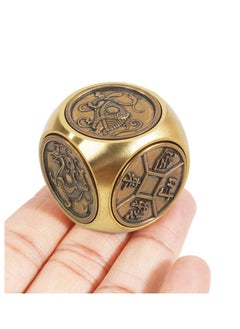 Handheld Metal Fidget Toy for Adults, Stress and Anxiety Relief Fidget Toy，Anti-Anxiety Finger Sensory Toys,Fidget Toy for Adult ADHD Autism-Hexahedral Spinning（Small）