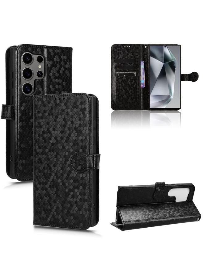 اس-توب جراب لهاتف Samsung Galaxy S24 Ultra 5G جراب هاتف جلدي منقوش بنقاط العسل - Image 1