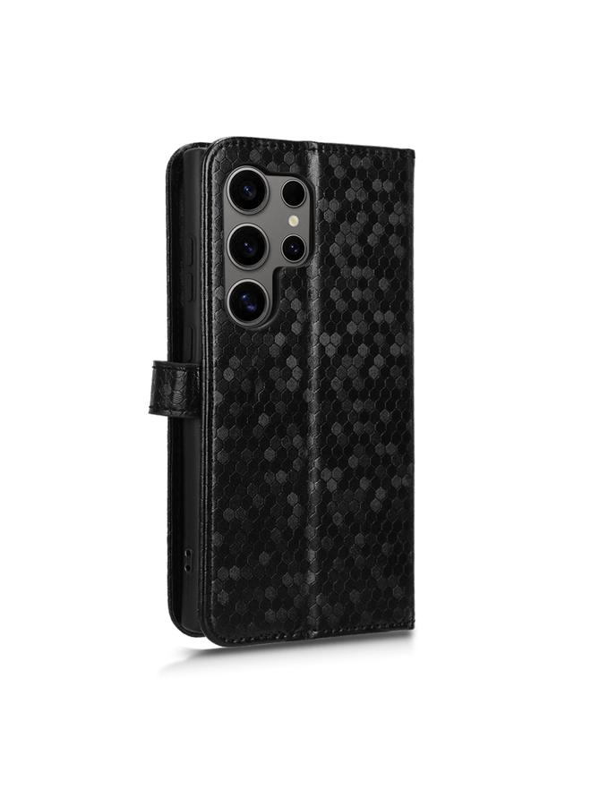 اس-توب جراب لهاتف Samsung Galaxy S24 Ultra 5G جراب هاتف جلدي منقوش بنقاط العسل - Image 4