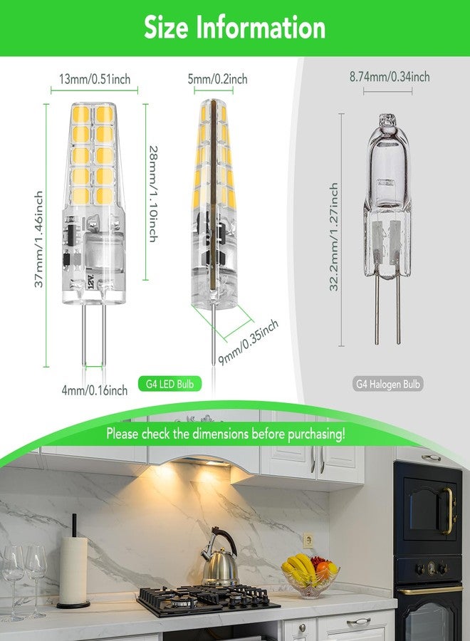 بوبو مجموعة من 10 مصابيح LED من نوع G4 من BUBO، تعادل 2 واط 30 واط، لون أبيض دافئ 3000 كلفن، 250 لومن، زاوية إضاءة 360 درجة، بديل لمصابيح الهالوجين T3، مصابيح إضاءة خارجية، مصابيح LED بقاعدة ثنائية الدبابيس G4 تعمل بجهد 12 فولت تيار متردد/مستمر لإضاءة الحدائق الخارجية - Image 2