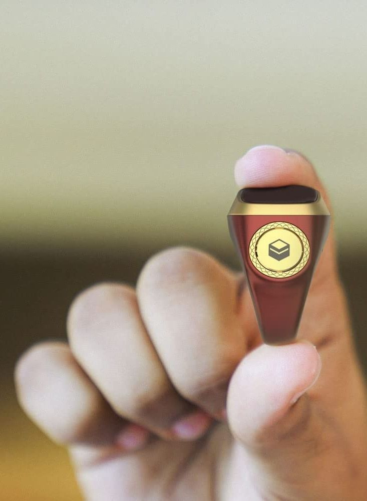 iQIBLA Smart Tasbih Zikr lite Ring, Muslim Prayer, Prayer timing reminder, OLED display Tasbih Counter, Smart Ring, Waterproof- Red 18mm - Image 2