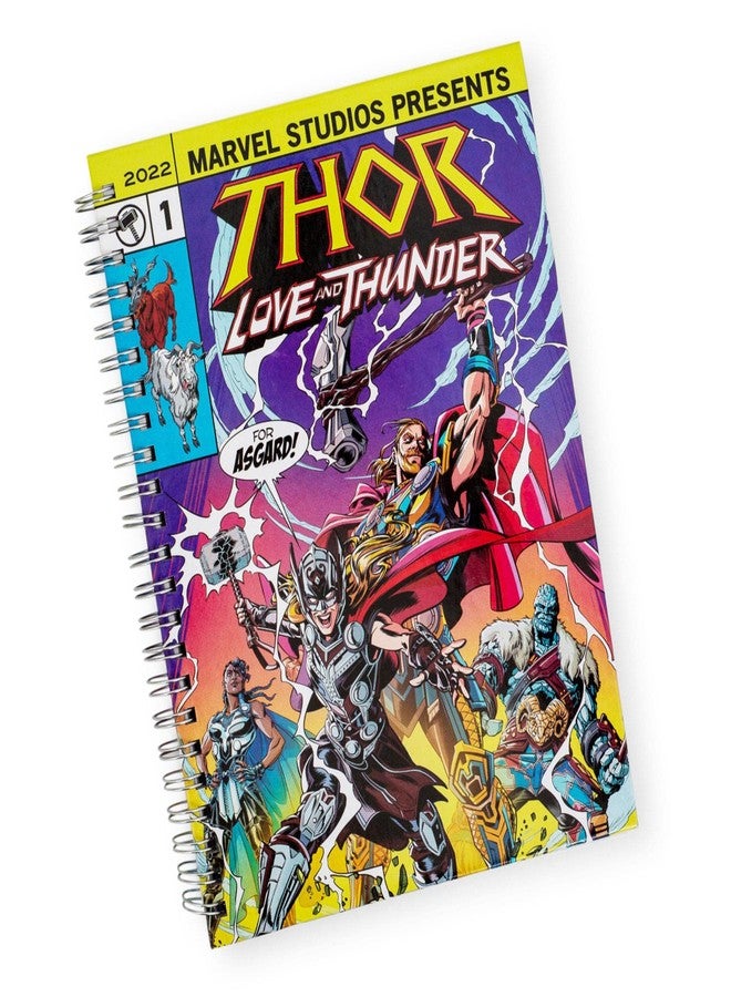 Silver Buffalo Thor Marvel Studios Love and Thunder 80-Page Hardcover Spiral Notebook | Bound Sketchbook Journal, Notepad With Lined Paper, Travel Diary Writing | School Supplies For College, Business - Image 1