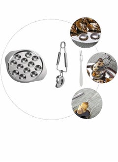 Y&D Escargot Dining Set, Stainless Steel Tableware Metal Snail Tong 12 Compartment Holes Plate Fork for Home BBQ Restaurant, 2 Set  - Image 5