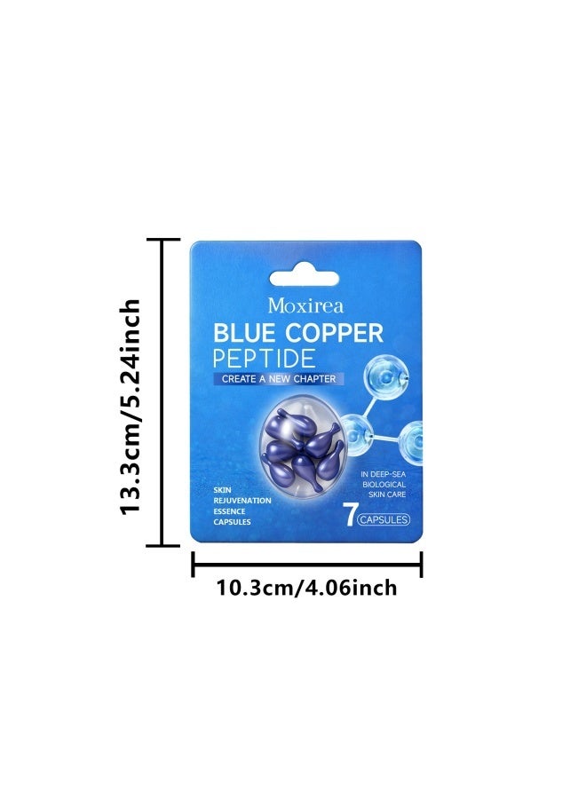 Esencia de rejuvenecimiento de la piel con péptido de cobre azul, cápsulas de cobre con suero de péptidos azules, atenúa las líneas finas, repone el agua y reduce los poros. - Image 4