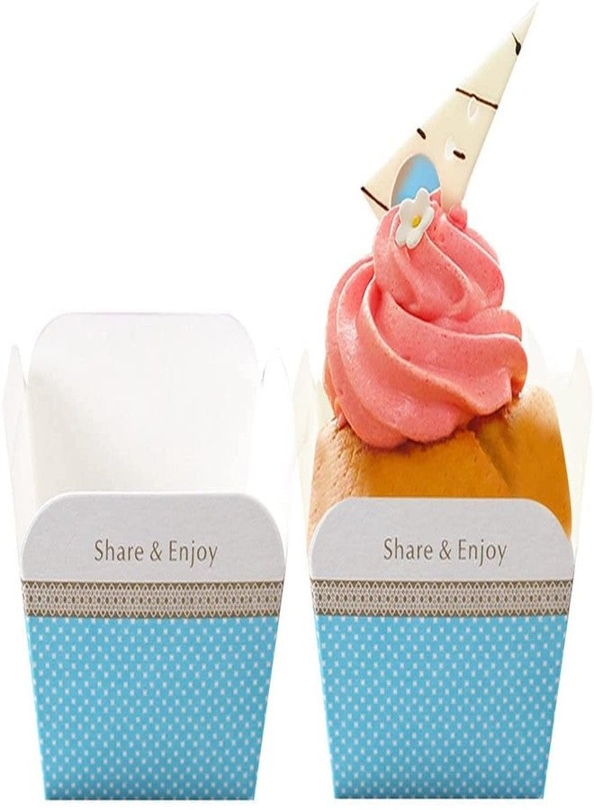 CHOCO DECOR 10 Pcs Square Paper Cup Muffin & Cupcake Wrappers | Liner Paper Baking Cups | DIY Cake Decoration | Party, Wedding & Event Supplies | Stylish Disposable Baking Cup Holders - Image 2