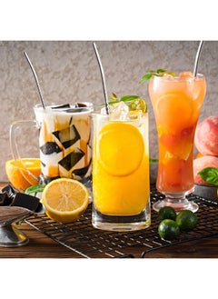 FALMER Stainless Steel Drinking Spoon Straws Set (6 Pieces) with Cleaning Brush - Perfect for Cocktails  - Image 5