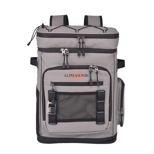 Alphasonik Cooler Backpack 40 Cans Insulated Backpack Cooler for Men & Women, 2 Leak Proof Compartments Coolers Bag for Beach Travel Picnic Hiking BBQ Fishing Outdoor Camping - Image 2