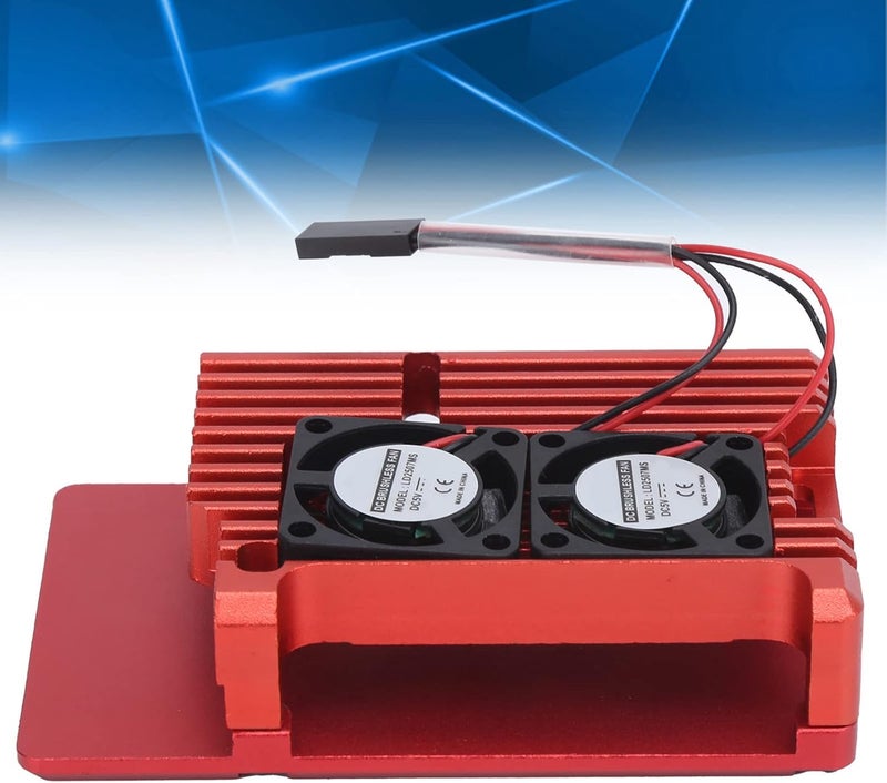 Aluminum Alloy Case Box with Dual Fan for 4 B +, Ultra Thin Cooling Case, Heat Dissipation Design - High Hardness, Lightweight Durable, Stable WiFi Signal for - Image 5