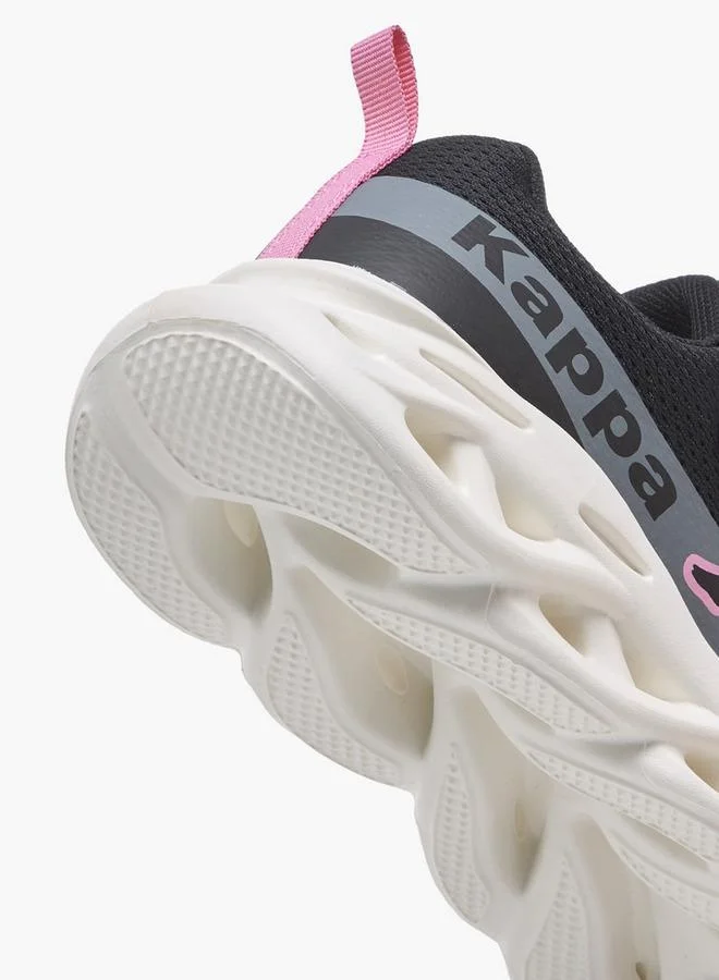 Kappa BLACK Girls Logo Print Hook And Loop Sports Shoes for Women | Best Price UAE