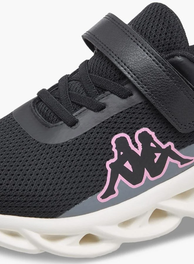 Kappa BLACK Girls Logo Print Hook And Loop Sports Shoes for Women | Best Price UAE