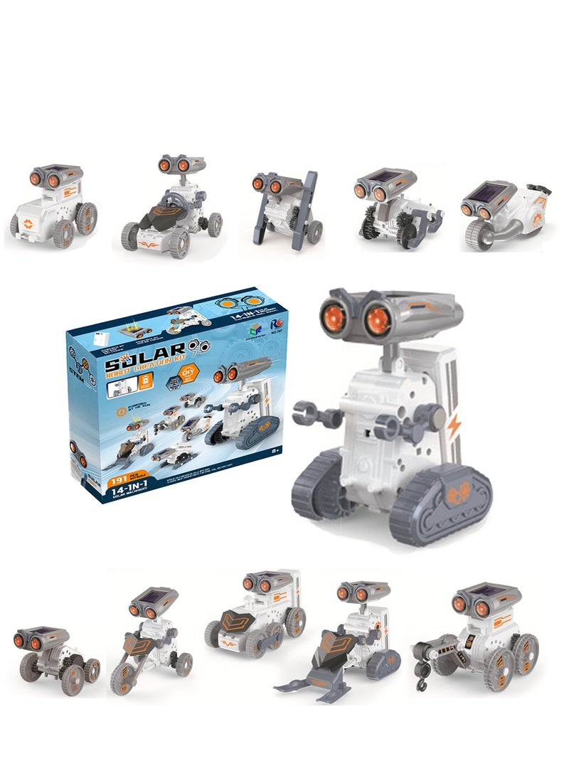 14-in-1 Solar Robot Science Experimental Toys | Children's DIY STEM Creative Conference Educational Toy Set | Can Walk on Land and Beach Without Batteries | Suitable for Boys and Girls Aged 8-14 | First Choice for Birthday Gifts - Image 1