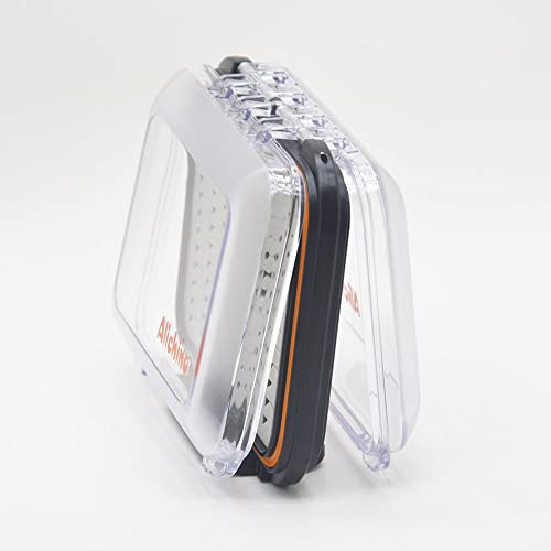 Alichino Fly Box for Fly Files Ice Jig Box Two Sided Waterproof Fly Fishing Box for Nymphs and Streamers (Grey Foam Insert, S 4.9 * 4 * 1.6 Inch) - Image 4