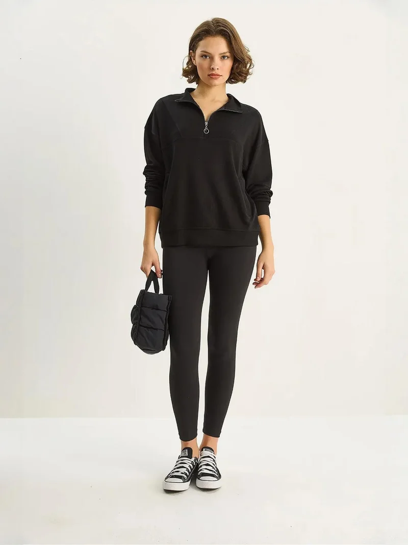 بيانكو لوتشي بلوفر محبوك بياقة سحاب بقصة مريحة من لوتشي