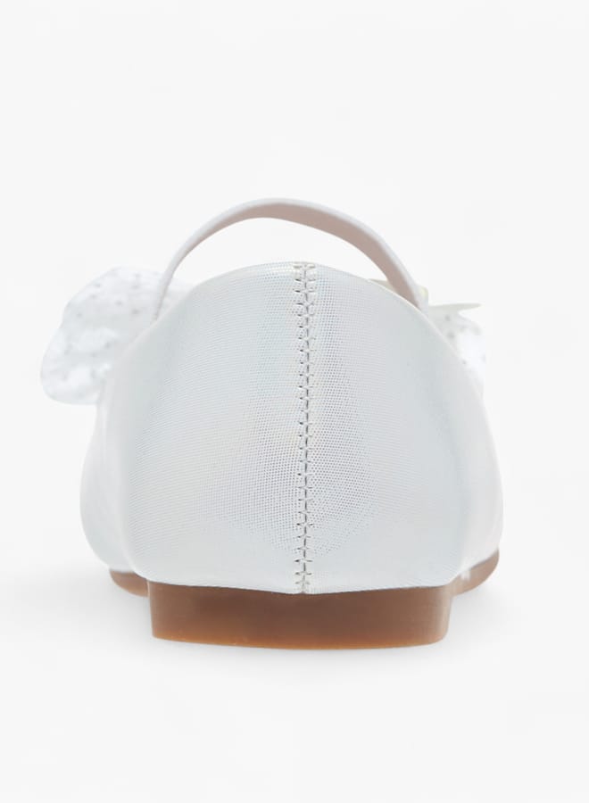 Flora Bella By Shoexpress Girls Bow Detail Ballerinas With Slip On Closure  - Image 5