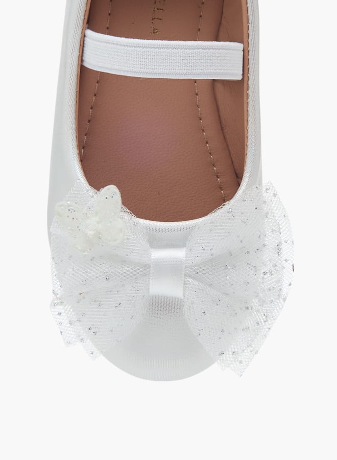 Flora Bella By Shoexpress Girls Bow Detail Ballerinas With Slip On Closure  - Image 4