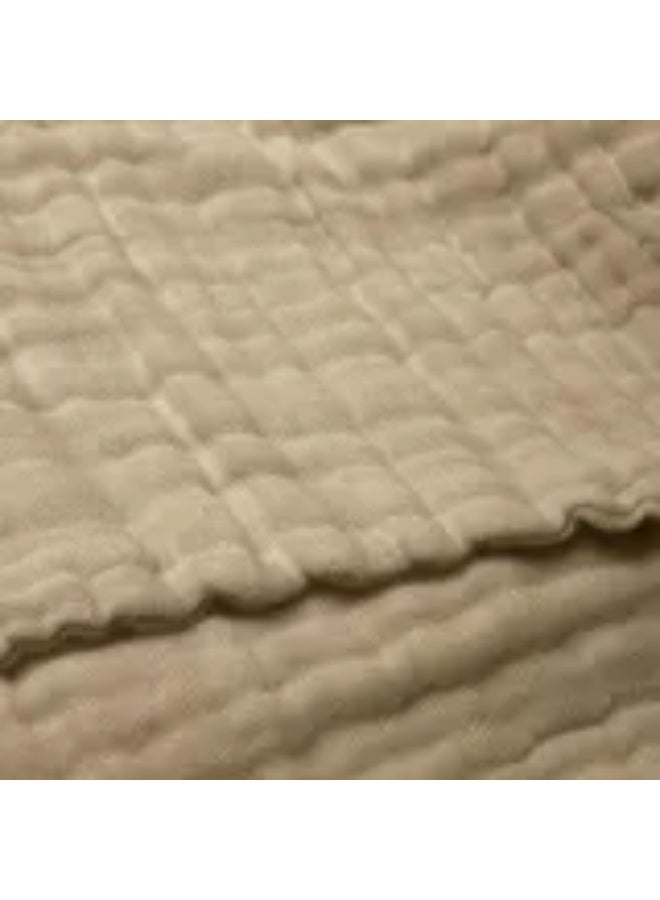 Anvi Baby - Organic 6 Layered Muslin Bath Towel - Tan Brown - Image 3