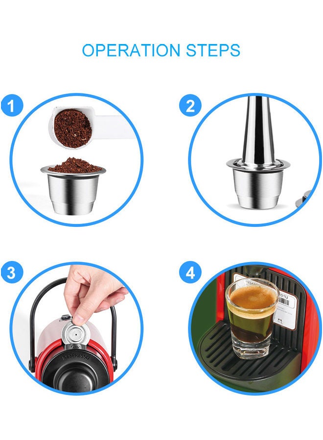 إسكدنيا كوب فلتر لماكينة صنع كبسولات القهوة فضي 10.50 x 5.50 x 5.50سم - Image 2