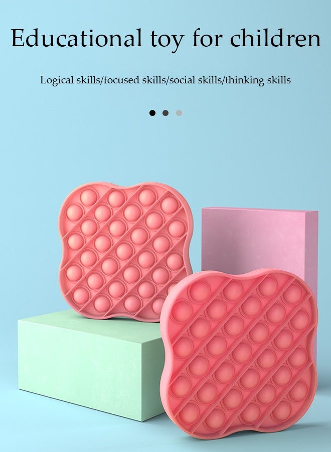 إسكدنيا Push Pop Bubble Fidget Sensory Toy Learning Resources Hundred Board Sensory Bubble Popper Pop for Counting, Push Pop Fidget Toys Fine Motor Skills Toys, Focus Tools for Kids, Quiet Fidgets for Classroom - Image 2