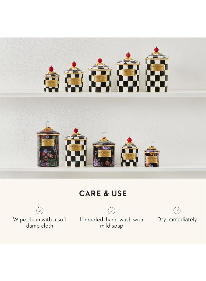 MacKenzie-Childs Courtly Check Canister with Lid, Sugar, Coffee, or Flour Container, Large - Image 5