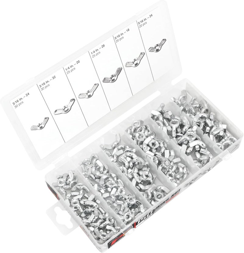 Performance Tool W5219 150pc Wing Nut Assortment With Case - Image 1