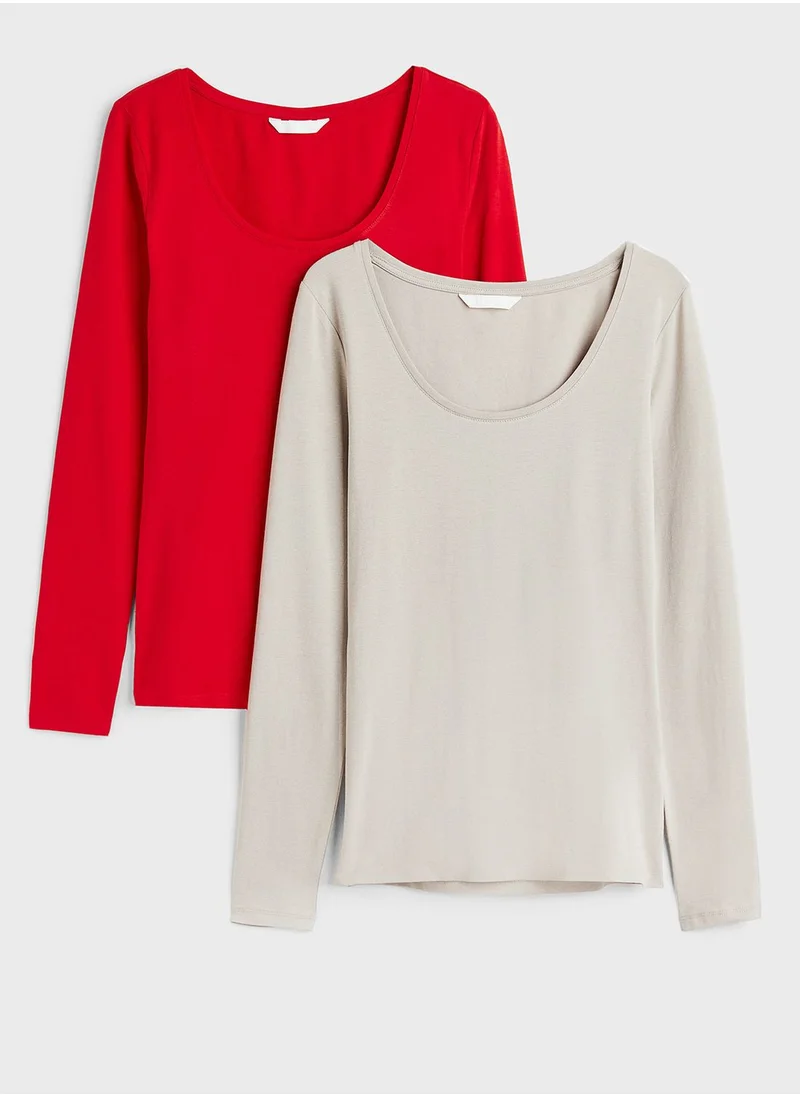H&M 2 Pack Scoop Neck Top