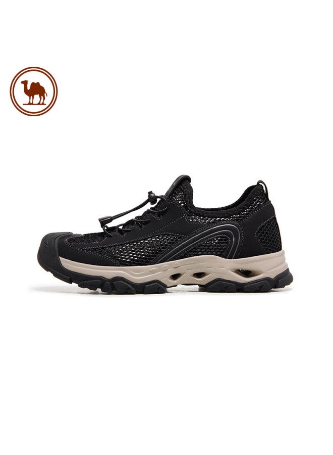 CAMELJEANS Camel Men's Outdoor Soft Bulletproof Hiking Shoes With Mesh Breathable Casual Shoes P14m379003 Black 41 - Image 3