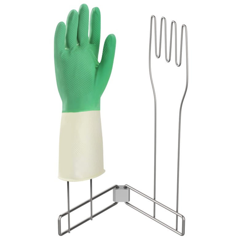KORRTFID Kitchen Glove HolderStainless Steel Glove RackKitchen Vertical Glove Support MultiPurpose Glove Drain RackCollapsible Glove Drying StandRubber Glove Drying RackMitten RackLarge