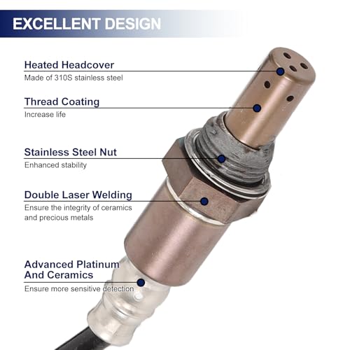 JOYOMSTW O2 Oxygen Sensor Downstream for Toyota Corolla Matrix for Pontiac 1.8L L4 2003 2004 2005 2006 2007 2008, Replace 234-4233 1Pc - Image 2