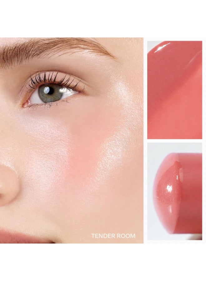 HINCE بلسم إشراقة الأبعاد الحقيقية 10 جرام - هايلايتر وجه بلمعان طبيعي، درجات لون شفافة، يضيء لون البشرة، قوام رفيع، أحمر خدود، عصا مكياج متعددة (غرفة رقيقة، TP003) - Image 2