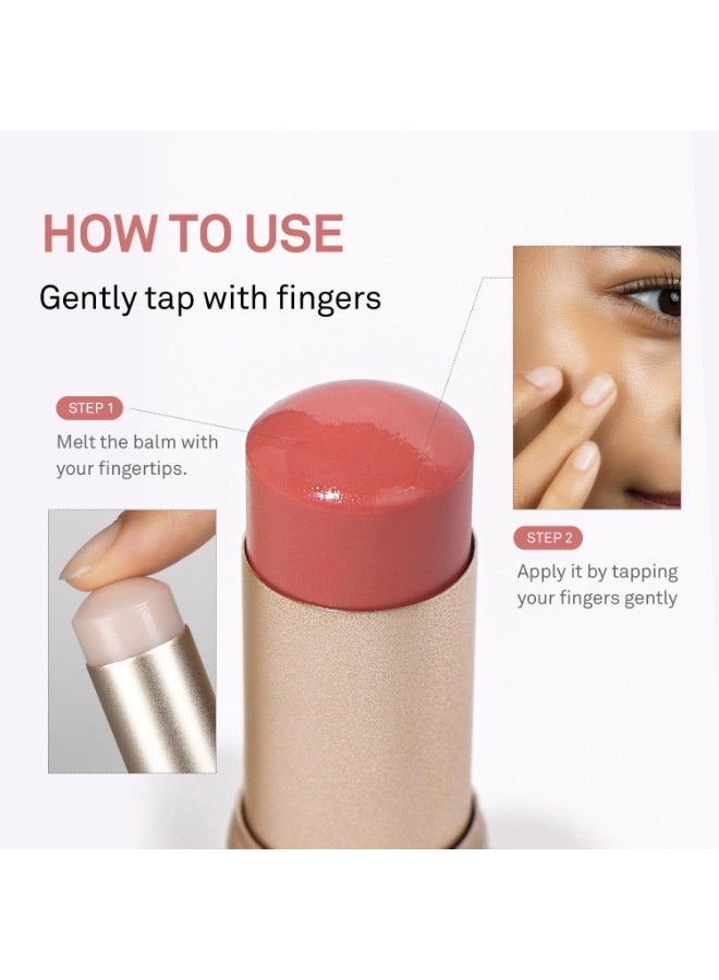 HINCE بلسم إشراقة الأبعاد الحقيقية 10 جرام - هايلايتر وجه بلمعان طبيعي، درجات لون شفافة، يضيء لون البشرة، قوام رفيع، أحمر خدود، عصا مكياج متعددة (غرفة رقيقة، TP003) - Image 4