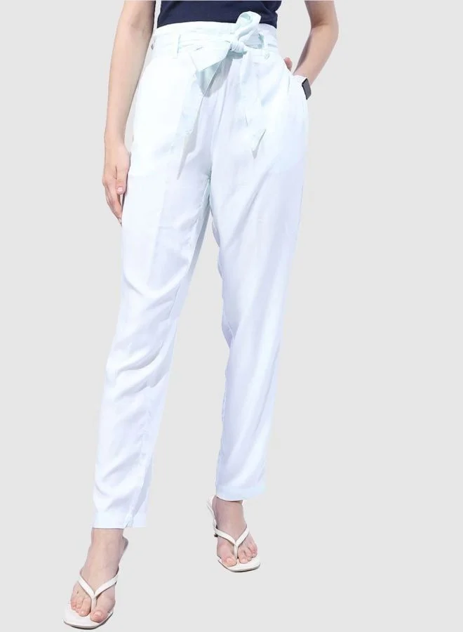Women Tapered Solid High Rise Pant