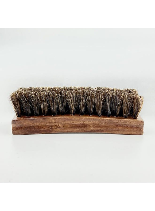 Shoe mistri Shoe Brush - Horsehair Curved, Shoe Buffing Shinning Dusting Brush, Shoe Polish Brush - Concave Handle for Premium Grip - Suitable for Brushing, Polishing, Buffing and Shining - Image 2