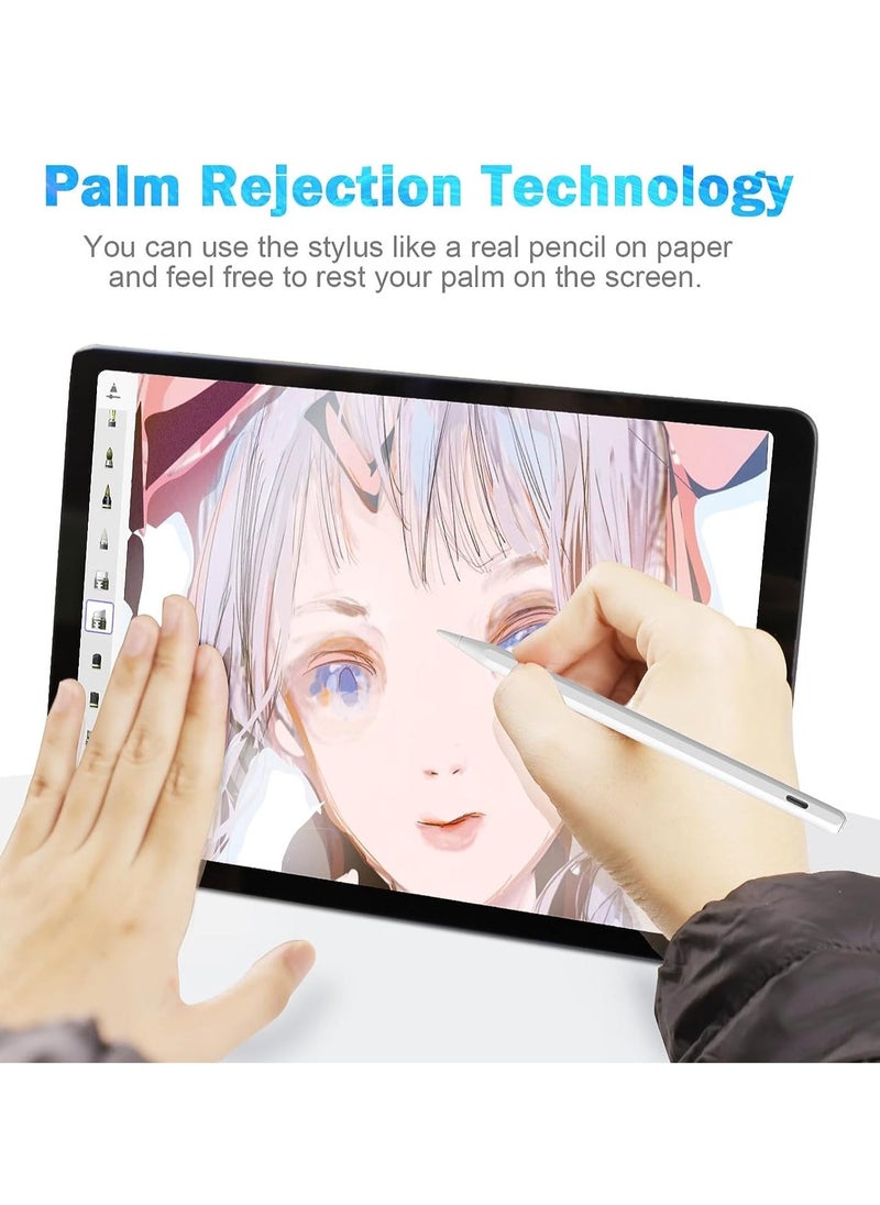 ELTRAZONE Pencil for iPad, Palm Rejection Stylus Pen Rechargeable Ultra High Precision & Sensitivity Compatible with iPad 2018~2023(iPad 10/9/8/7/6, iPad Pro/iPad mini/iPad Air)  - Image 2