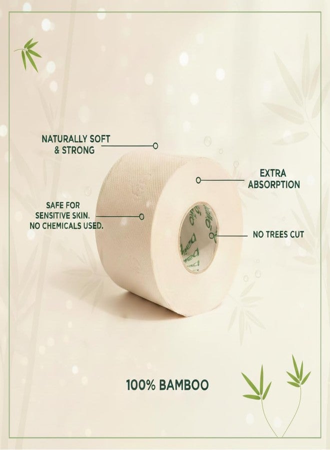 Baiko Bamboo Toilet Tissue Pack of 4 Rolls, 2 Ply, 1400 Pulls (4 x 350 Pulls per Roll) - Image 4