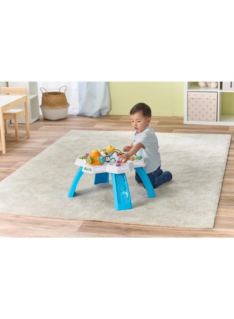 VTech Baby طاولة نشاط النحل المشغول من VTech للأطفال، لعبة تفاعلية، أغاني ولحن، تنمية المهارات الحركية، تطوير الحواس، السبب والنتيجة، مناسبة للأعمار من 6، 9، 12 شهرًا فما فوق، النسخة الإنجليزية - Image 5