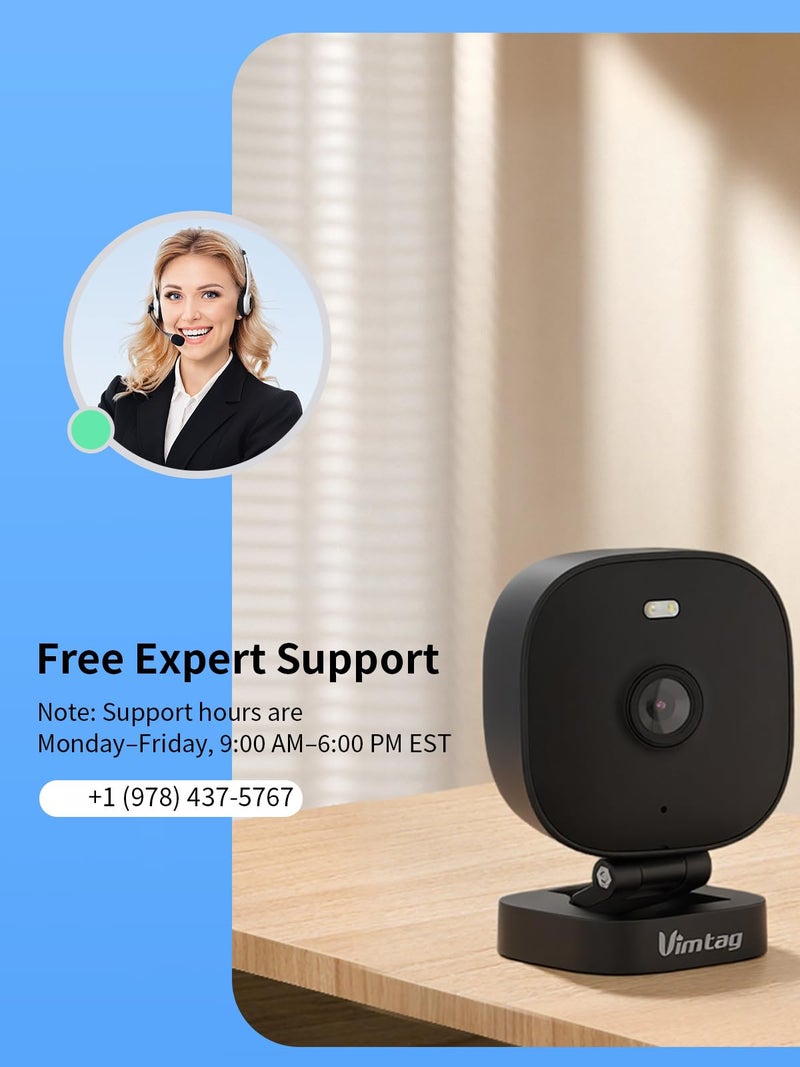 VIMTAG 2.5K Security Camera Indoor/Outdoor, Cameras for Home Security with Color Night Vision, AI Human Detection, Spotlight/Siren, Pet/Baby Monitor, IP66, 2-Way Audio,Compatible with Alexa, Wired - Image 5