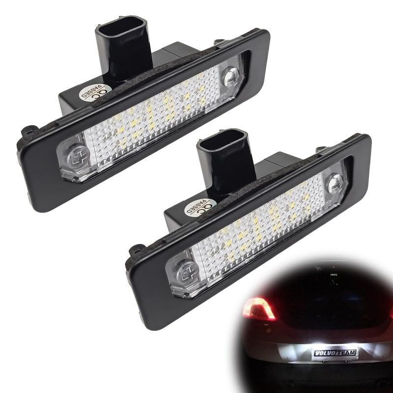 NOTISH 2Pcs LED License Plate Light Lamps 6000K White Compatible with 2009 to 2019 Ford Flex 2008 to 2011 Focus 2006 to 2012 Fusion