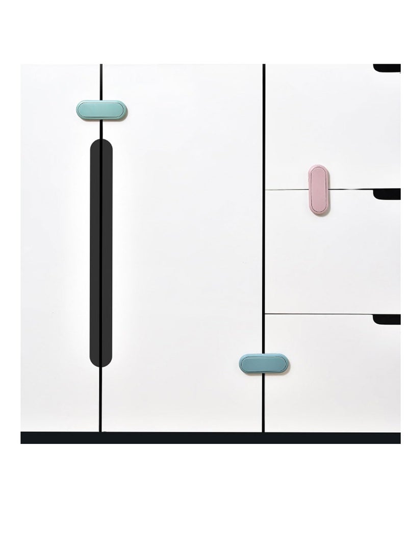 ECVV 6 قطع أقفال أمان للأطفال قفل أمان قابل للتعديل لحماية الطفل خزائن لاصق 3M أقفال متعددة الأغراض للأطفال للأثاث باب الثلاجة الفرن المرحاض - أبيض - Image 5