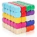 Noamus 100 Pieces Blank Dices 16MM Acrylic Colored Dice Cubes Assorted Color DIY Dices Six Sided Bulk Dice for DIY Sticker Party Favor10 Colors - Image 2