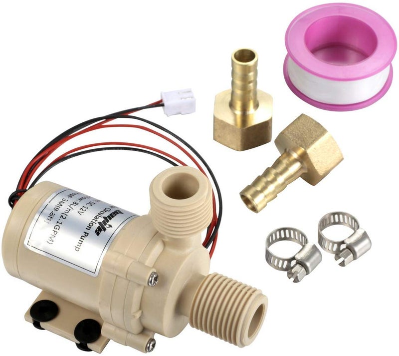 bayite BYT-7A006 DC 12V Solar Hot Water Heater Circulation Pump Low Noise 3M Discharge Head 2.1GPM - Image 1