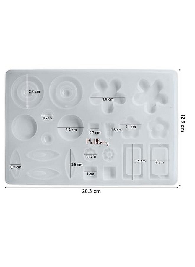 MoldBerry Resin Mold Making Silicone Casting Mold Resin Jewellery Making Mould All Different Shapes Epoxy Molds with Tools for DIY Crafting Keychains Pendant Jewelry Earrings Making Mould (Pack 2) - Image 2