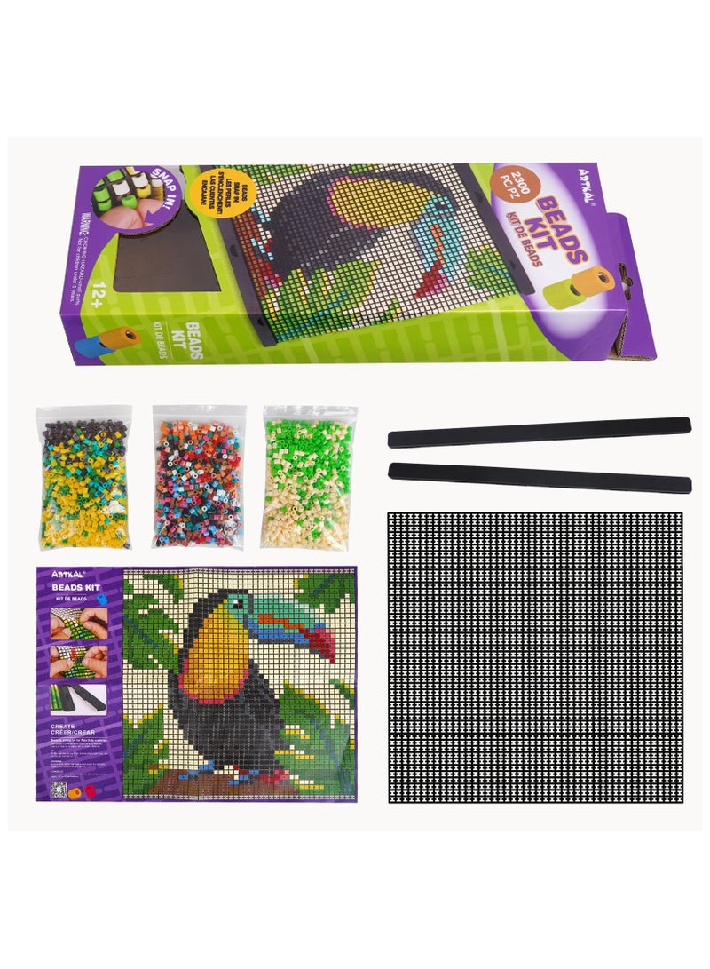 Fuse Beads Kit, 5000 PCS 5mm Bead 18 Patterns Melty Fusion Beads Arts and Crafts Pearler Set Gifts for Kids,  Easter Gifts for Kids