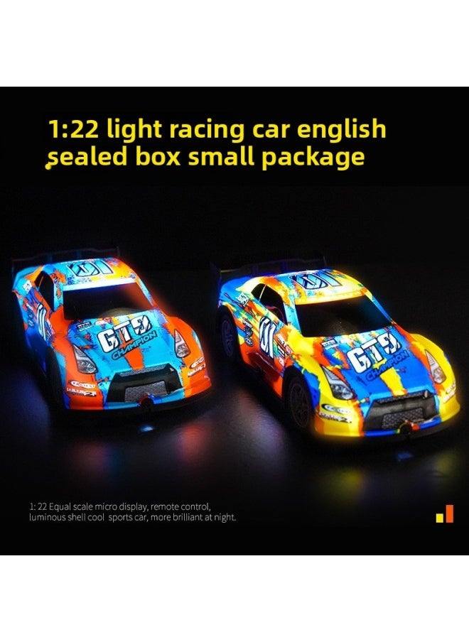 Generic Four-way Remote Control Car Drift Racing Luminous Remote Control Car Toy Children's Toy Car Small Package-Color:P223 Red-Proportion:1:22  - Image 2