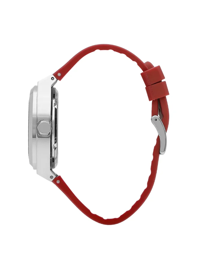 لي كوبر Lee Cooper Men's G32665ZH Movement Watch, Automatic Display and Silicone Strap - LC07902.388, Red